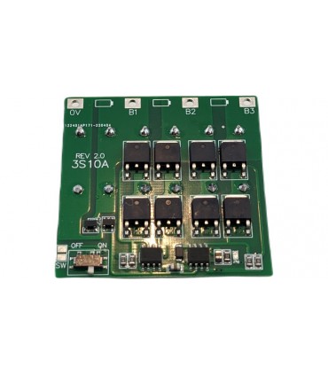 Универсальный активный конденсаторный балансир LiIon LiFePo LTO 3S 10A (19263)