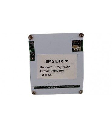 Контроллер защиты заряда разряда BMS 8S LiFePo 24V 40A (14699)