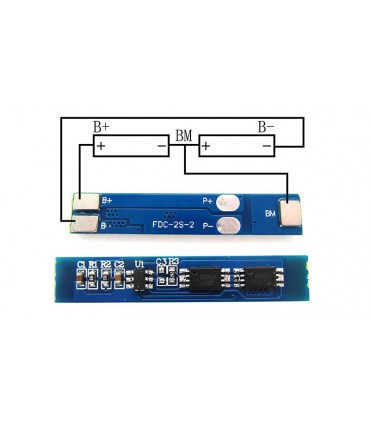 Контроллер заряда разряда 2-х Li-Ion 18650 7.4V 3A (10116)
