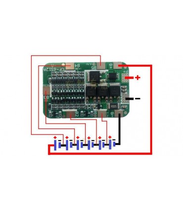 Контроллер защиты заряда разряда BMS 6*Li-Ion 12A (12926)