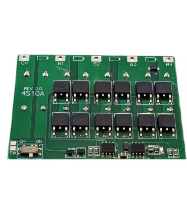 Универсальный активный конденсаторный балансир LiIon LiFePo LTO 4S 10A (19264)