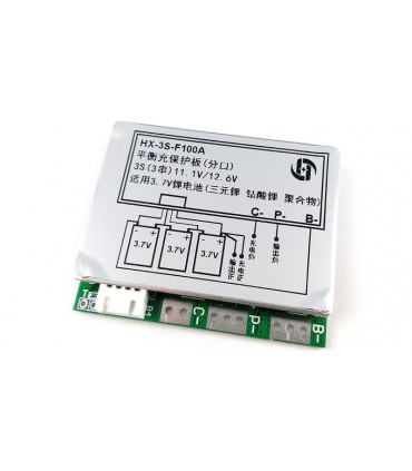 Плата защиты заряда разряда BMS 3S Li-Ion 12.6V 100A (14820)