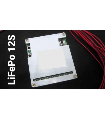 Контроллер защиты заряда разряда BMS 12S LiFePo 36V 40A (14700)