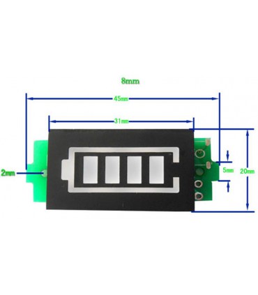 Индикатор заряда питания аккумулятора 12V зеленый (11612)