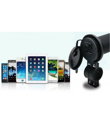 Коннектор USB для электротранспорта на руль in 9-90V out 5V 2.1A (19335)