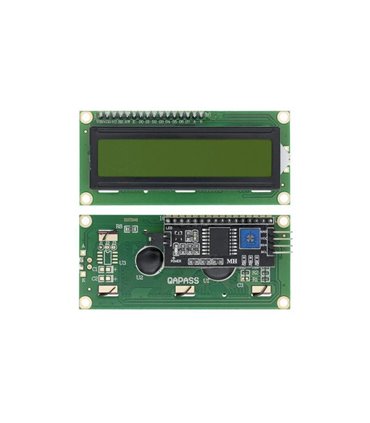 Дисплей 1602 5V зеленый экран с интерфейсной шиной IIC I2C (17648)