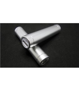 Power Bank павербанк 1*18650 с фонариком LED 3W серый (15476)