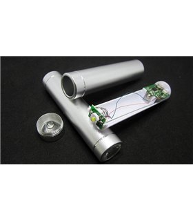 Power Bank павербанк 1*18650 с фонариком LED 3W серый (15476)