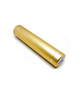 Power Bank павербанк 1*18650 с фонариком LED 3W золотой (15477)