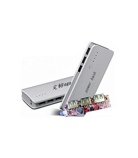 Power Bank на 5 банок 18650 5V 2A с фонариком и тремя USB (16580)