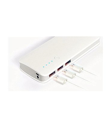 Power Bank на 5 банок 18650 5V 2A с фонариком и тремя USB (16580)