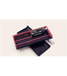 Power Bank на 5 банок 18650 5V 2A с фонариком и двумя USB черный (16605)