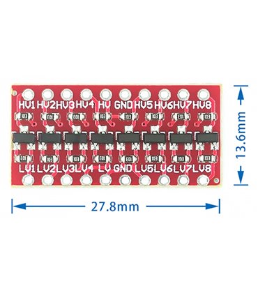 Двунаправленный преобразователь уровня напряжения 8-битный высокоскоростной (17572)