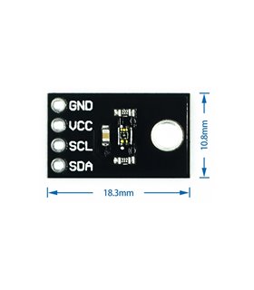 Плата модуля датчика освещенности VEML6075 UVA UVB I2C 1.7-3.6V (17463)