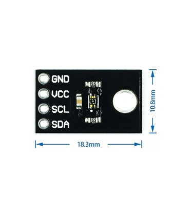 Плата модуля датчика освещенности VEML6075 UVA UVB I2C 1.7-3.6V (17463)