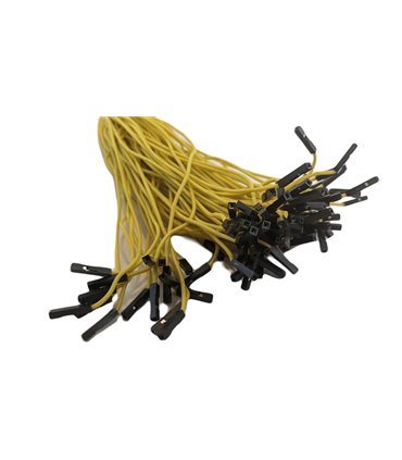 Кабель жгут Dupont силикон 30см мама мама желтый 1шт (19406)