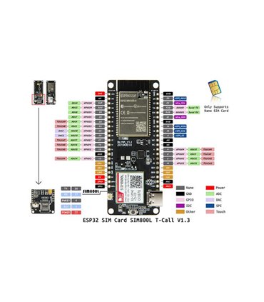 Отладочная плата ESP32 LILYGO TTGO T-Call V1.4 (17181)