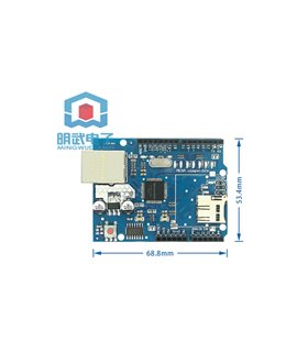 Веб-сервер шилд Ethernet Shield W5100 Arduino (14978)