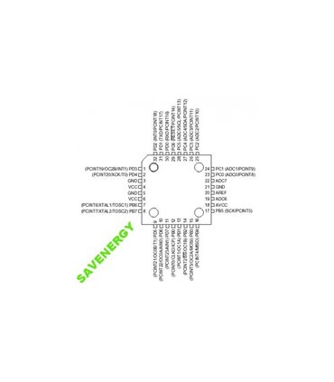 Микросхема Atmega 168PA-AU (10017)