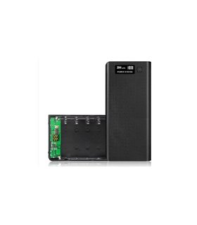 Корпус Power Bank c дисплеем LCD 8*18650 2*USB 5V 2.8A черный (18807)