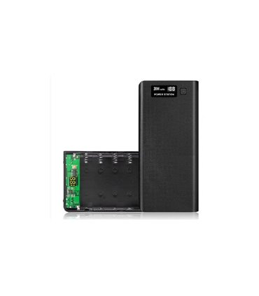 Корпус Power Bank c дисплеем LCD 8*18650 2*USB 5V 2.8A черный (18807)