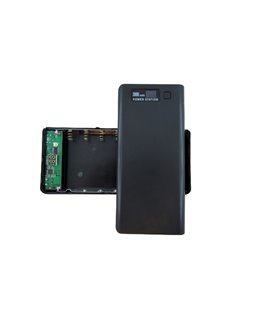 Корпус Power Bank c дисплеем LCD 8*18650 2*USB 5V 2.8A черный (18807)