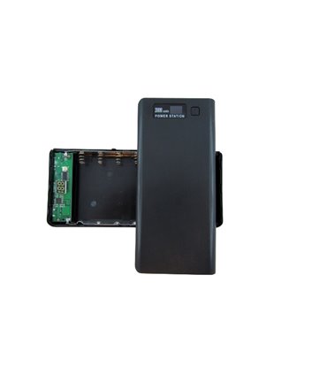 Корпус Power Bank c дисплеем LCD 8*18650 2*USB 5V 2.8A черный (18807)