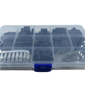 Комплект соединительных дюпонов с клеммами Dupont 2.54mm 620штук (18949)