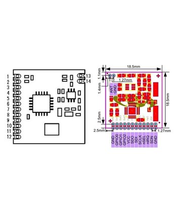 Радиомодуль Lora SI4432 1000м Arduino (11799)