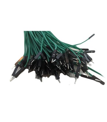 Кабель жгут Dupont силикон 30см папа мама зеленый 1шт (19404)