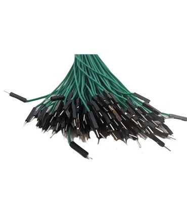 Кабель жгут Dupont силикон 30см папа зеленый 1шт (19405)