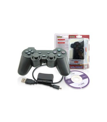 Джойстик безпроводной для PS3 Sony Slim PC PS2 2.4Ghz 3in1 Wireless Геймпад Black (17692)