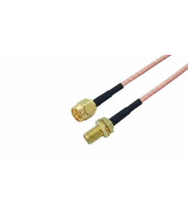 Переходник-пигтейл SMA male — SMA female под гайку коаксиальный кабель RG316 50см 50R (21060)