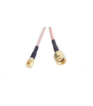Переходник-пигтейл SMA male — MCX male угловой коаксиальный кабель RG316 20см 50R (21051)