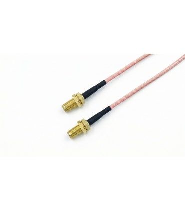 Переходник-пигтейл SMA female — SMA female под гайку коаксиальный кабель RG316 30см 50R (21056)