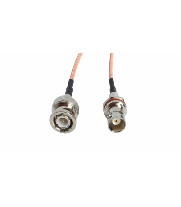 Переходник-пигтейл BNC male — BNC female под гайку коаксиальный кабель RG316 30см 50R (21049)