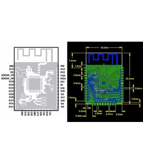 Беспроводной Bluetooth WIFI модуль ESP32s (11796)