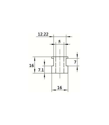 Зубчатый ролик шкив ремня GT2 5мм 20 зубов 3D-принтера (12311)