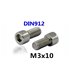 Винт с цилиндрической головкой M3*10mm DIN912 (14824)