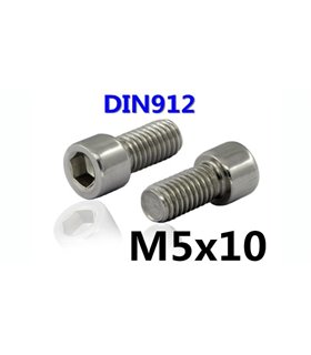Винт болт с цилиндрической головкой M5*10mm DIN912 (14822)