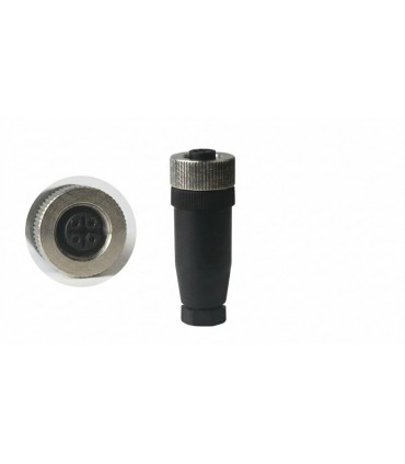Разъем M12 - 4 PIN мама, герметичный IP67, A-code, на кабель (21159)