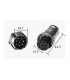 Разъем GX20 - 8 PIN Комплект - папа + мама (21161)