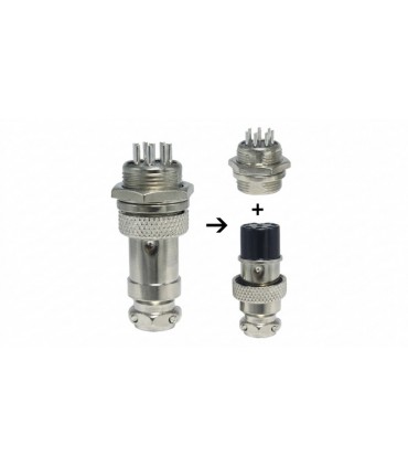 Разъем GX16 - 8 PIN Комплект - папа + мама (21155)