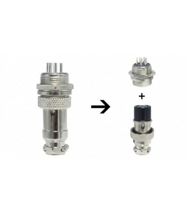 Разъем GX16 - 7 PIN Комплект - папа + мама (21156)
