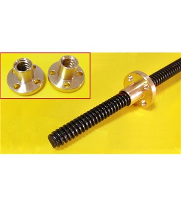 Трапециевидный винт вал T8*2mm 1m с Т-образной гайкой (14697)