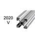 Станочный профиль алюминиевый анодированный V-образный 20*20мм 2020 1м ЧПУ 3D-принтер (16164)