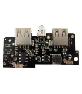 Плата Power Bank с индикацией фонарик 5V 2A (11669)