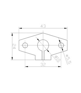 Фиксатор держатель вала SHF10 3D-принтера ЧПУ (14682)