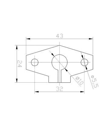 Фиксатор держатель вала SHF10 3D-принтера ЧПУ (14682)