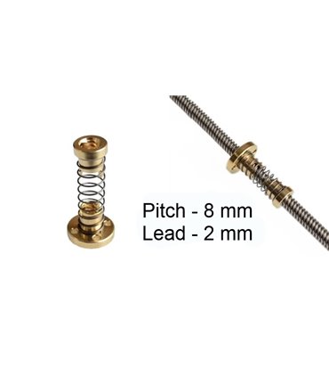 Гайка T8 с аммортизацией люфта 8*2мм для 3D-принтера (14988)